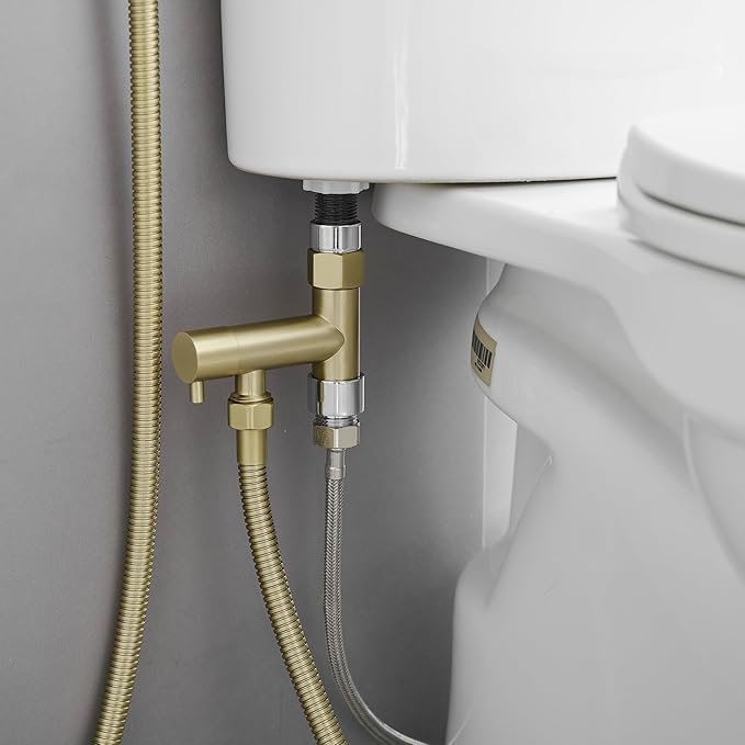 Bidet Sprayer for Toilet Brushed Gold Bidet Attachment for Toilet