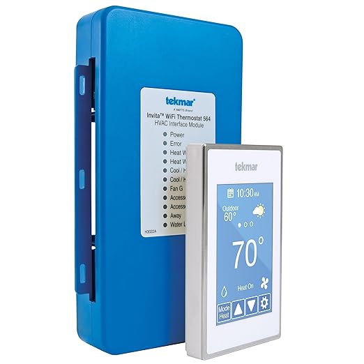 tekmar Invita Wi-Fi Thermostat | 2-Wire, Energy Star Approved, 2-Stage Cool