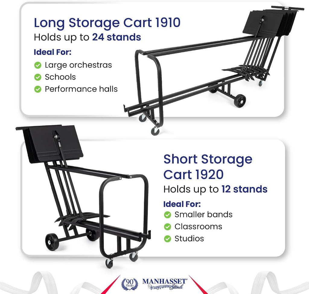Manhasset 1920 Short Storage Cart for 12 Music Stands