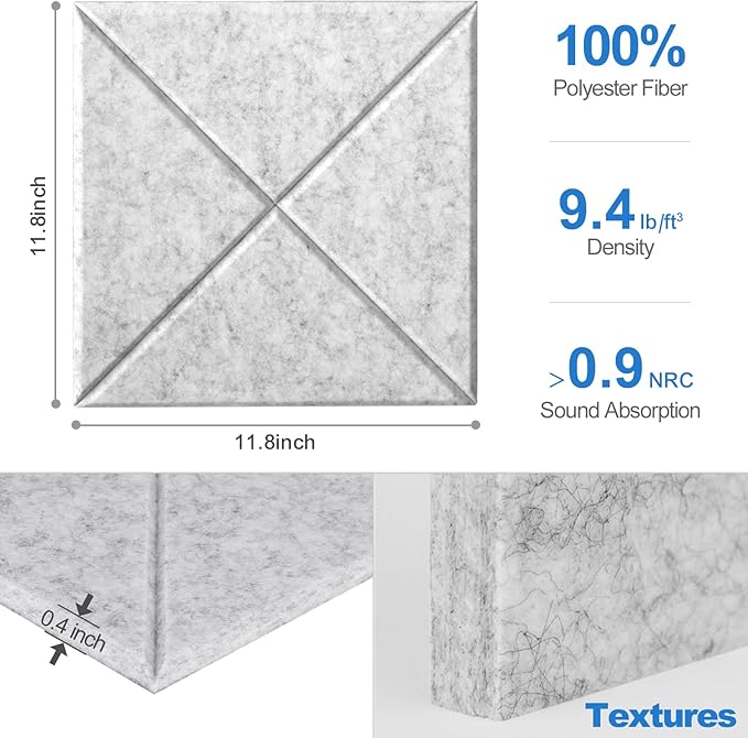 Sonicism 22 Pack X-Lined Acoustic Panels