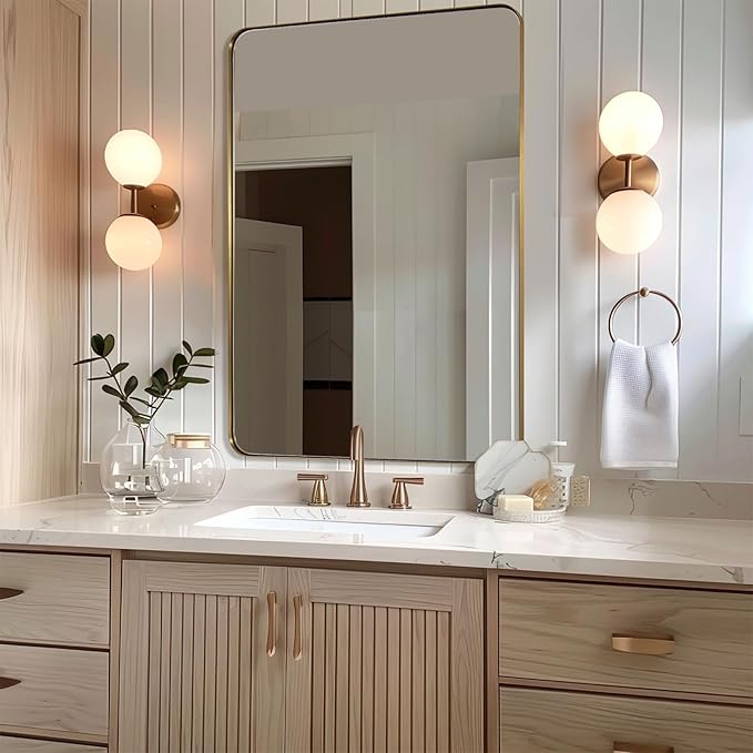 ANDY STAR 36”x48”Gold Bathroom Mirror
