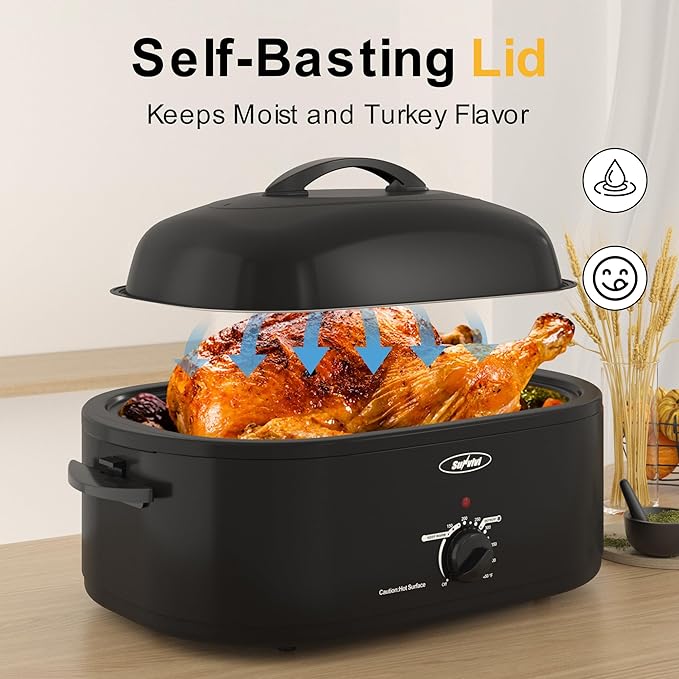 Sunvivi 22lb 18-Quart Roaster Oven, Electric Roaster Oven