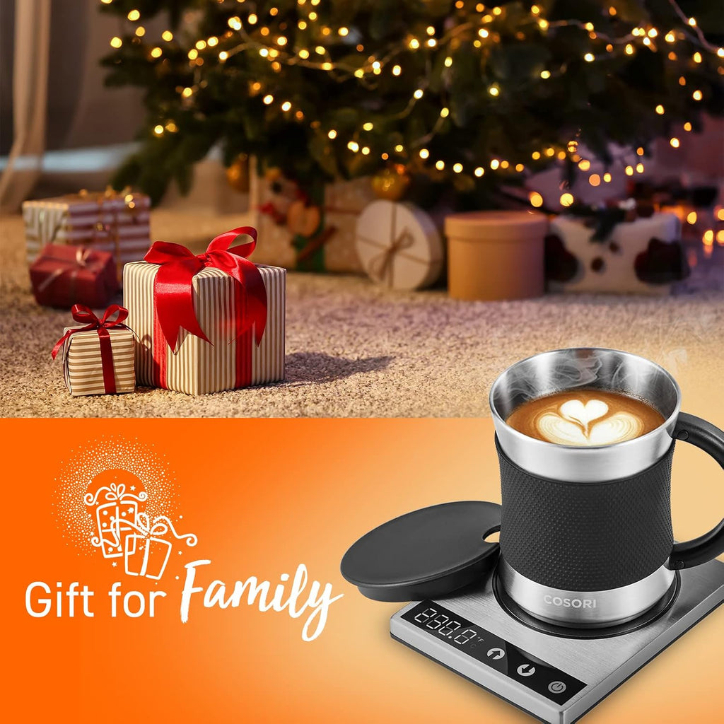 Cosori Coffee Mug Warmer & Mug Set, 1°F Precise Temperature Control