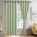JIUZHEN Light Green Blackout Curtains