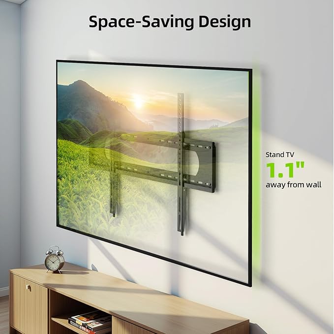 USX MOUNT Fixed TV Wall Mount for 65-120 inch Flat TVs up to 220 Lbs, Low