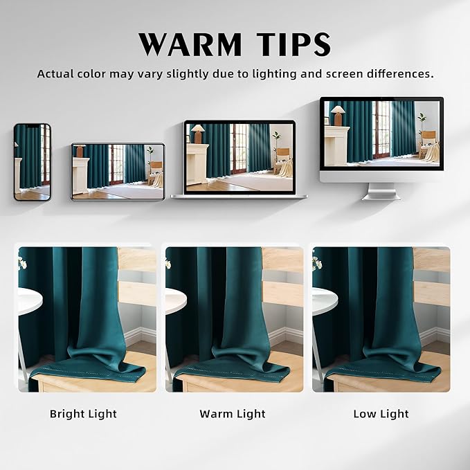 100% Blackout Curtains 108 Inch Length