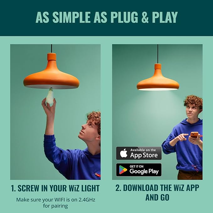 WiZ Color G25 Color Filament LED Smart Bulb (Pack of 6)