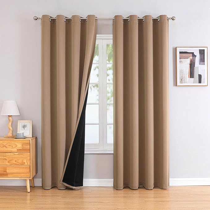 ChrisDowa 100% Blackout Curtains