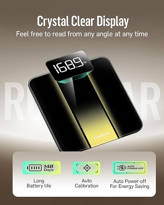 RunStar Digital Bathroom Scale for Body Weight