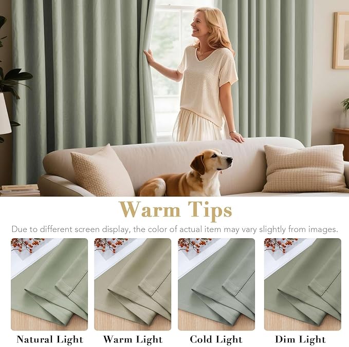 H.VERSAILTEX Light Sage Green Curtains