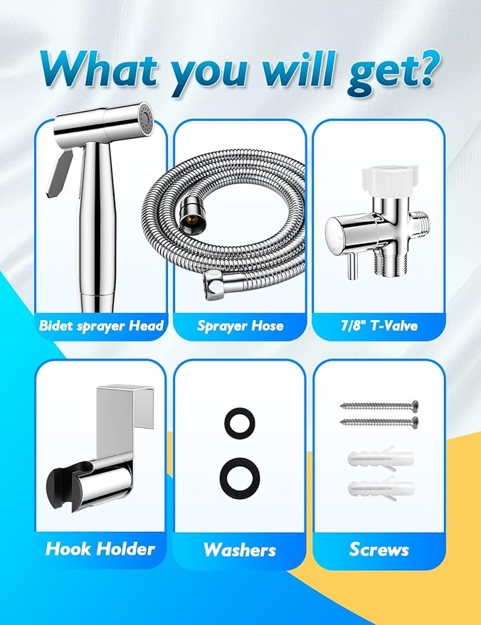 Chrome Handheld Bidet Sprayer, Jet Sprayer