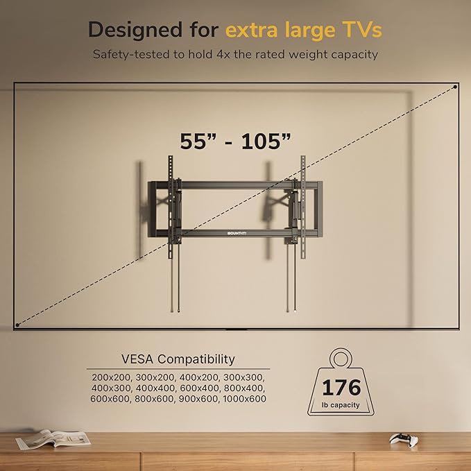 Mount-It! Advanced Extendable Tilt TV Wall Mount