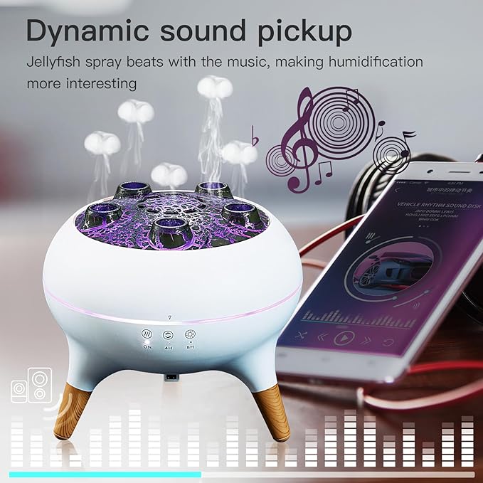 Essential Oil Diffuser 250ML, Jellyfish Diffuser Air Humidifiers Sound Pickup