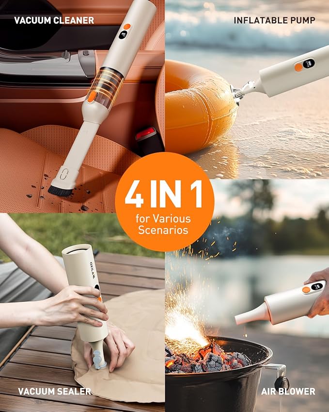 OXILAM Car Vacuum Handheld Vacuum Portable Cordless-14000PA High Power