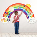 5FT Large Sunshine Rainbow Wooden Activity Wall Panel Christmas Gift
