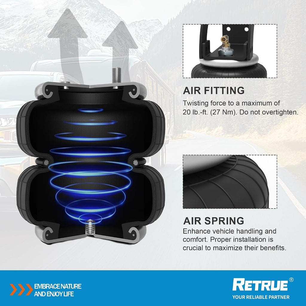 retrue rear air bags suspension kit compatible with, package contents