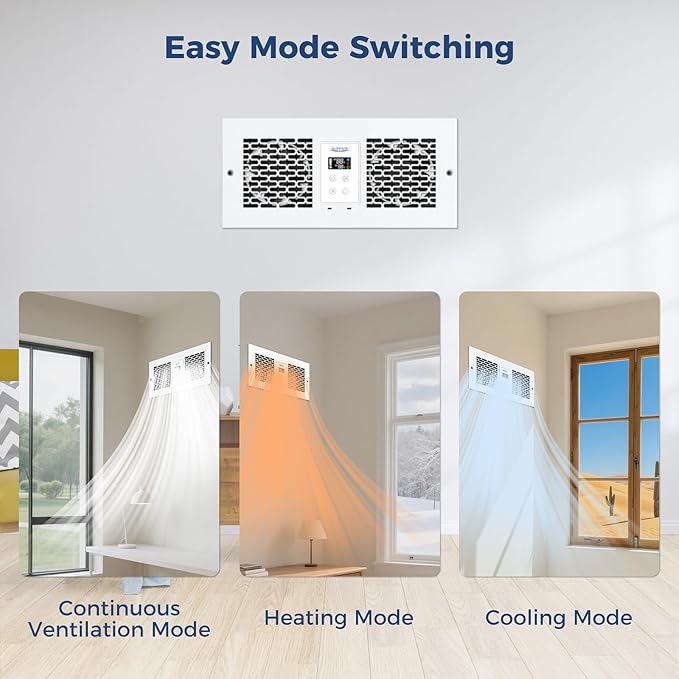ALORAIR Room to Room Fan with Remote Control, Through Wall Ventilation Fan with