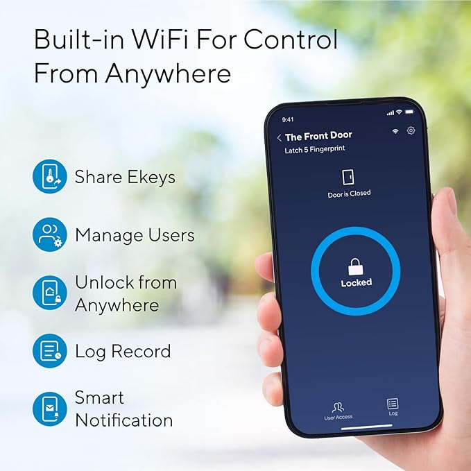 ULTRALOQ Latch 5 World's First Built-in WiFi Smart Lock