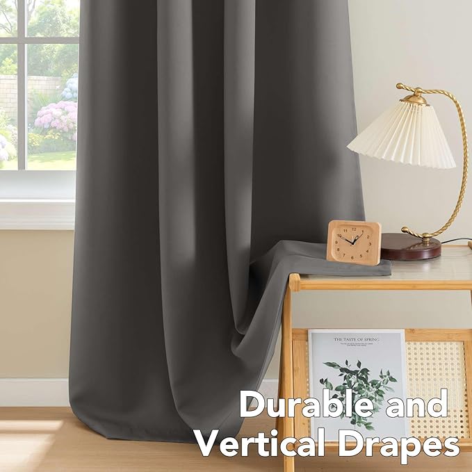 H.VERSAILTEX Three Pass Microfiber Blackout Thermal Insulated Grommet Panel (Set of 2)