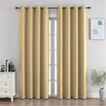 CUCRAF Beige Blackout Curtains 90 Inches Long, Thermal Insulated Noise Reducing