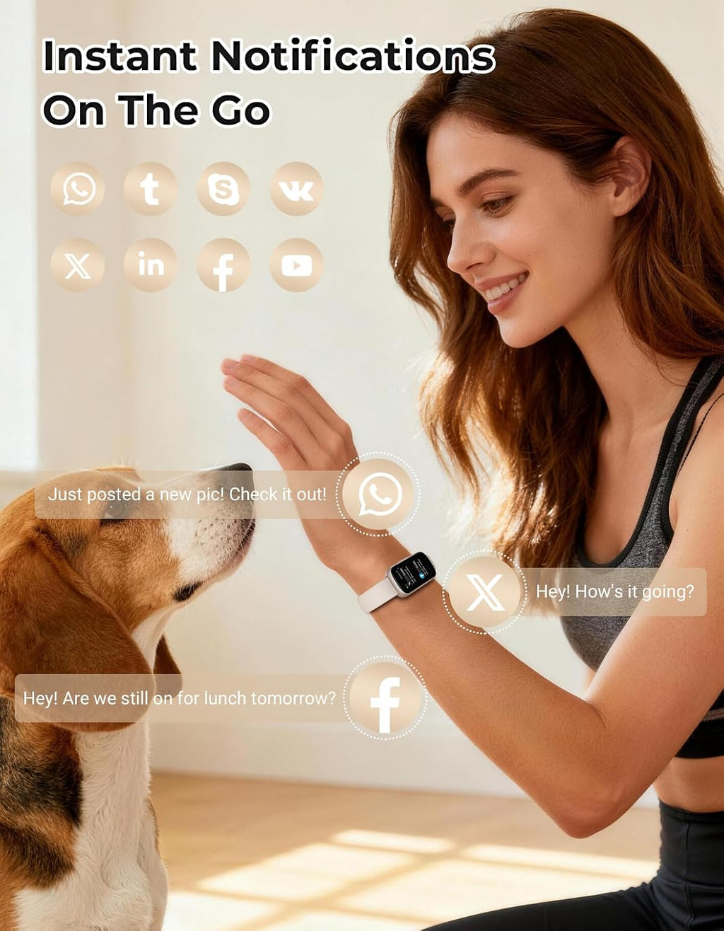 fitness tracker with 24/7 heart rate monitor, sleep on a desk or shelf