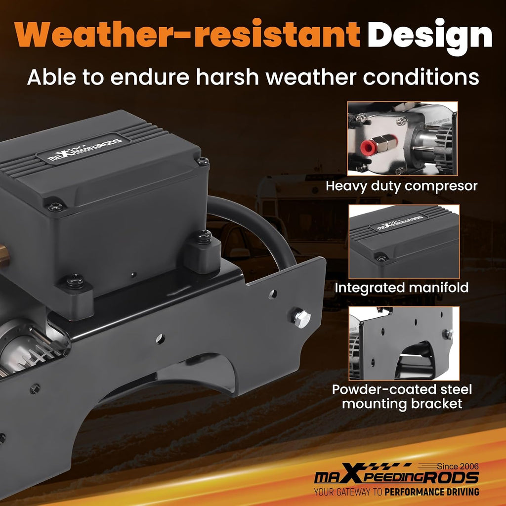 maXpeedingrods Wireless On Board Air Compressor System App & Remote Control