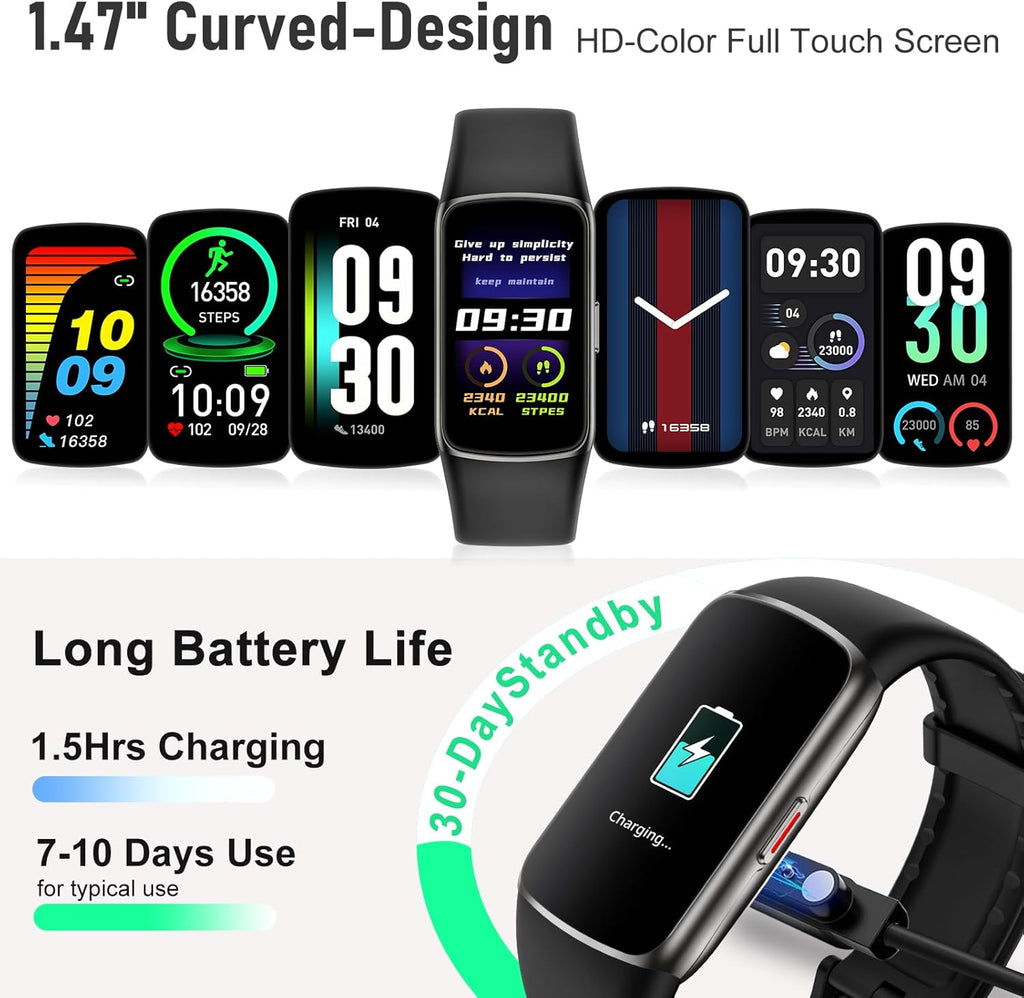 zeacool fitness tracker with 24/7 heart rate, blood on a desk or shelf