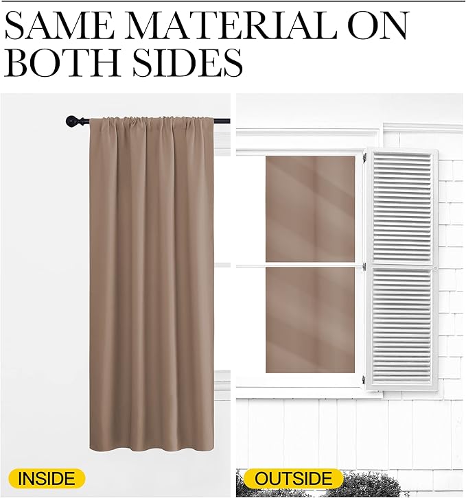 NICETOWN Room Darkening Curtains (Set of 2)