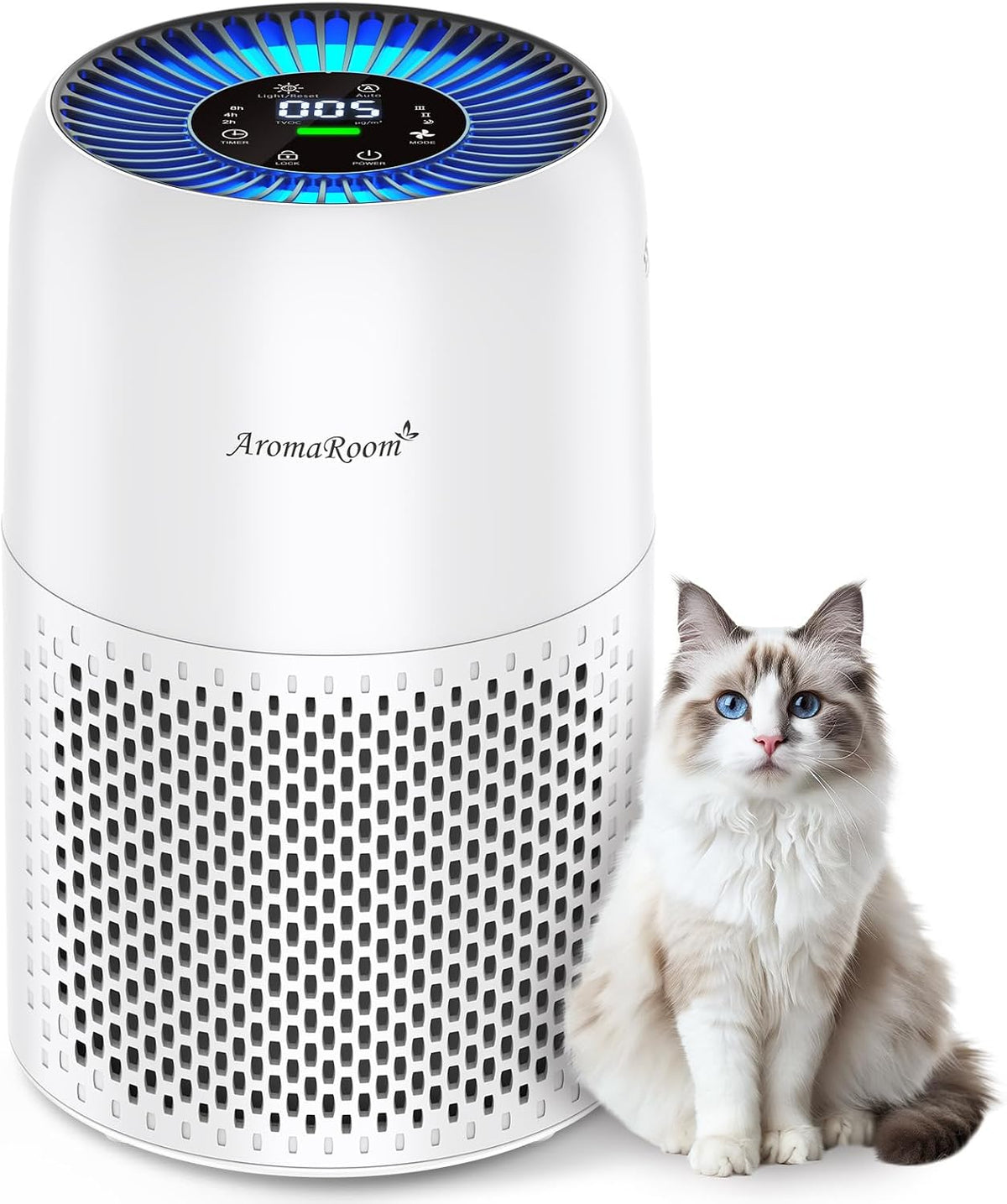AromaRoom Pet Air Purifier with True HEPA, for Odors and Hair