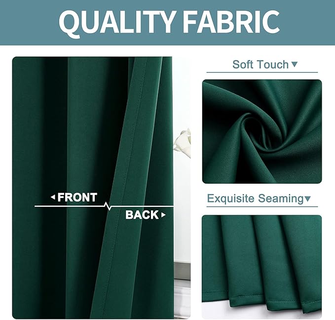 ChrisDowa Blackout Curtains 108 Inches Long 2 Panels Set