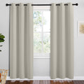NICETOWN Kitchen 78 inches Long Curtains for Decoration, Natural, 2 Panels, 42 inches Wide, Thermal Insulated Grommet Room Darkening Draperies/Panels for Laundry