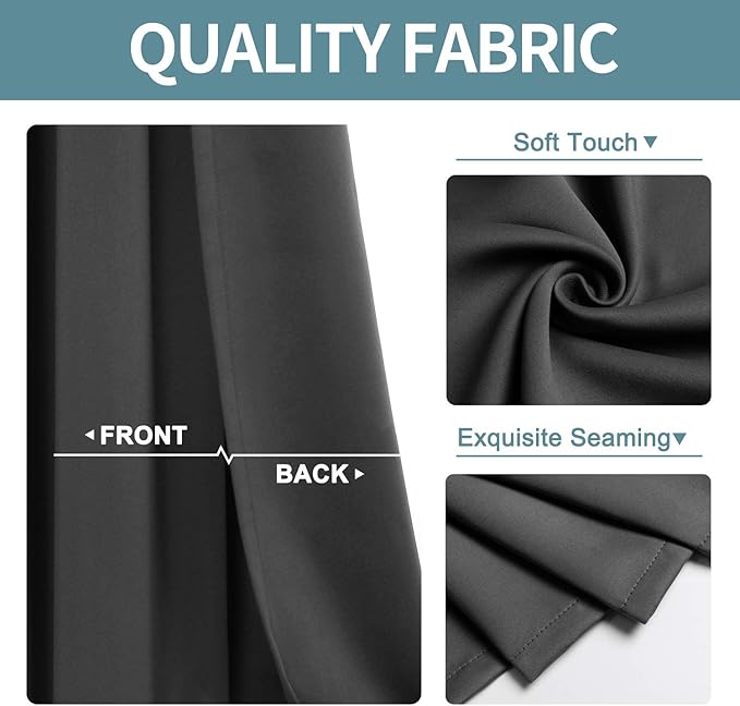 ChrisDowa Blackout Curtains 78 inches Long
