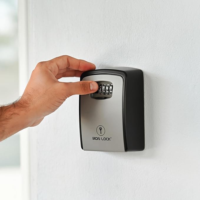 Iron Lock® Key Lock Box XXL Wall Mount – Waterproof Outdoor Key Safe