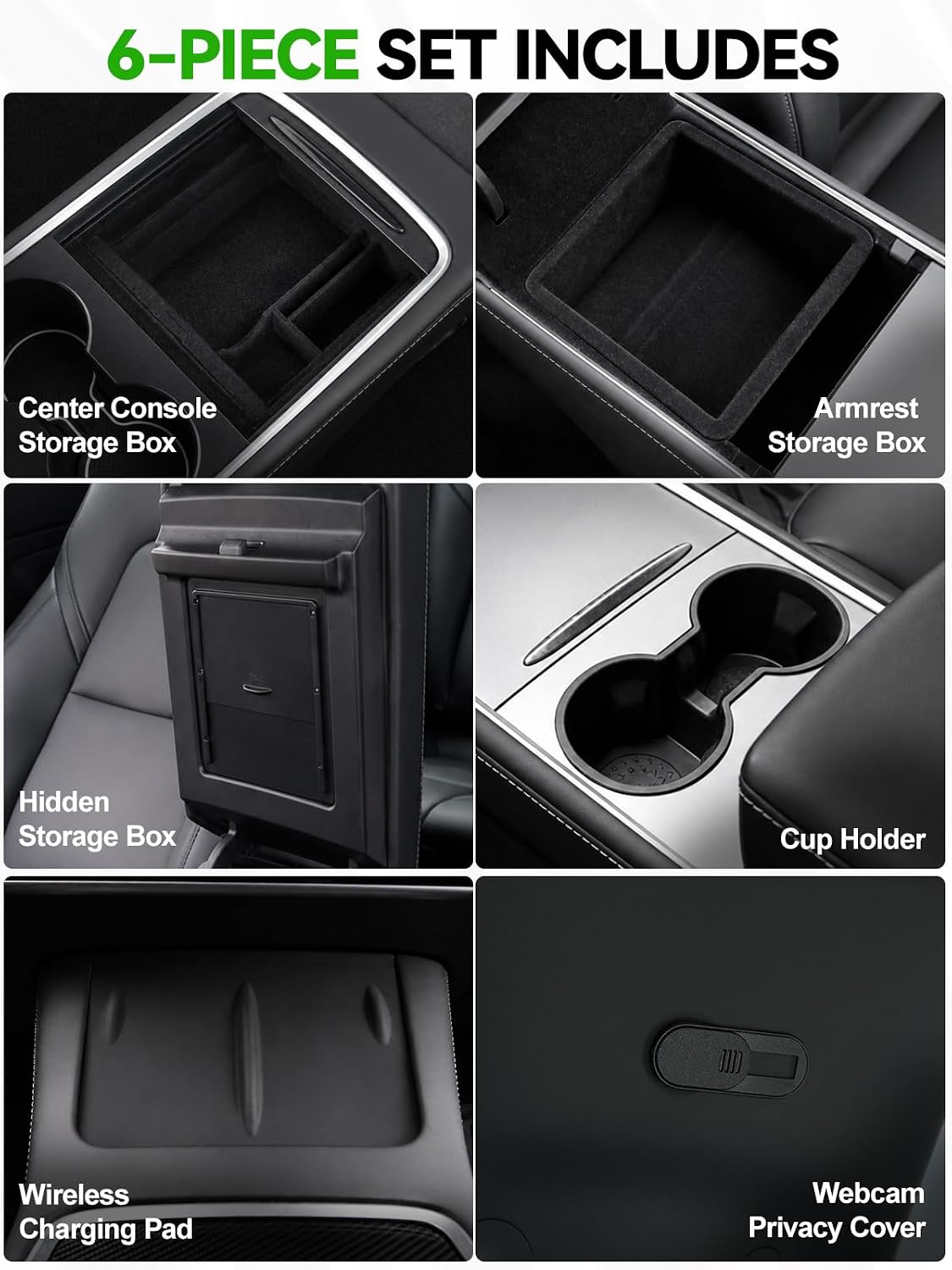 Center Console Organizer for 2020-2024 Model Y/2021-2023 Model 3