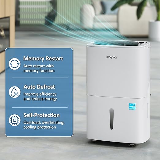Waykar 150 Pints 2025 Energy Star Dehumidifier