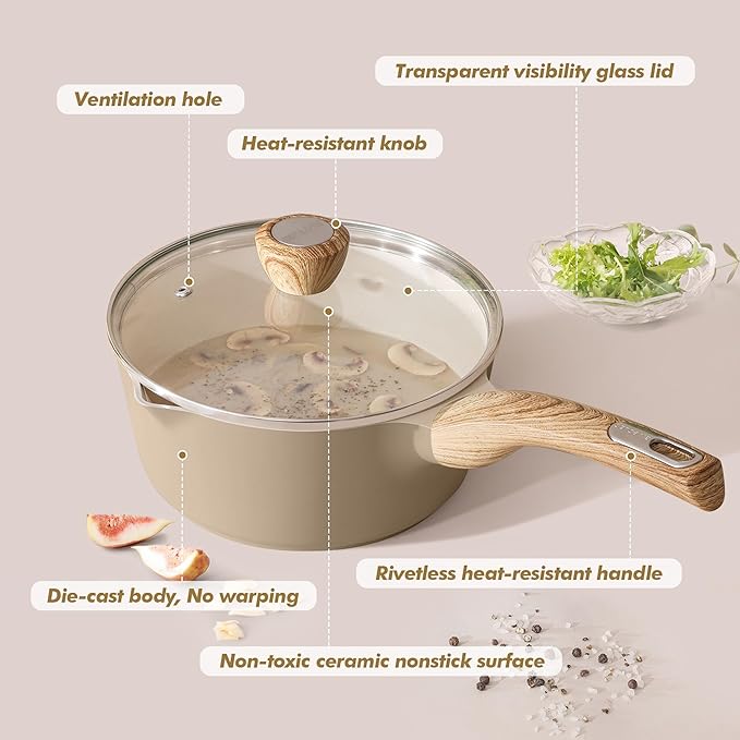 SENSARTE Ceramic Nonstick Sauce Pan