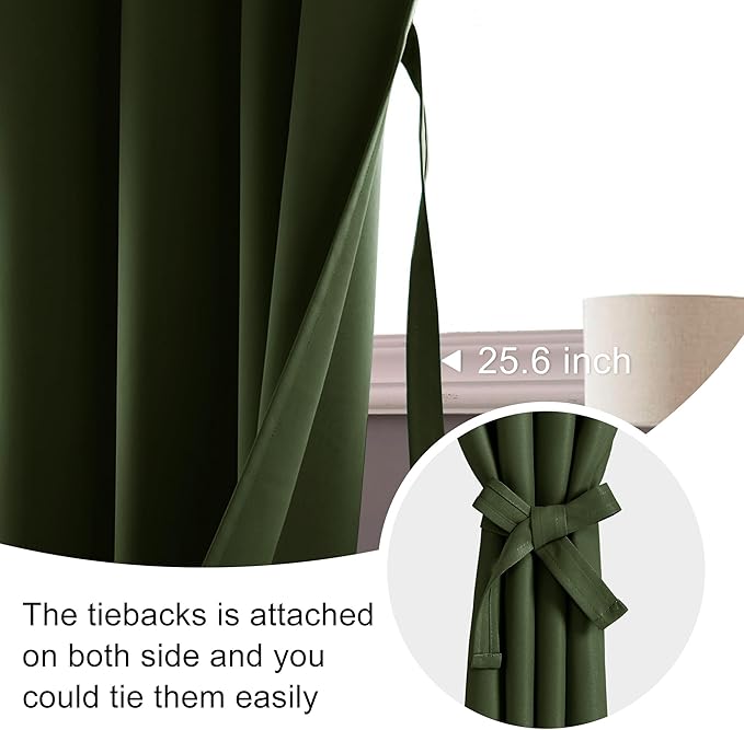 JIUZHEN Christmas Blackout Curtains (Set of 2)