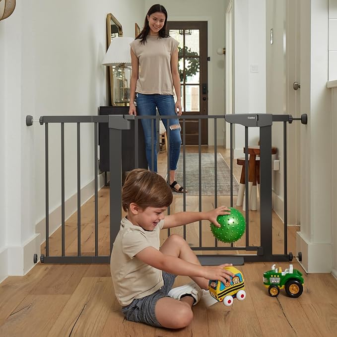 Cumbor 29.7-46" Baby Gate for Stairs, Mom's Choice Awards Winner-Auto Close Dog