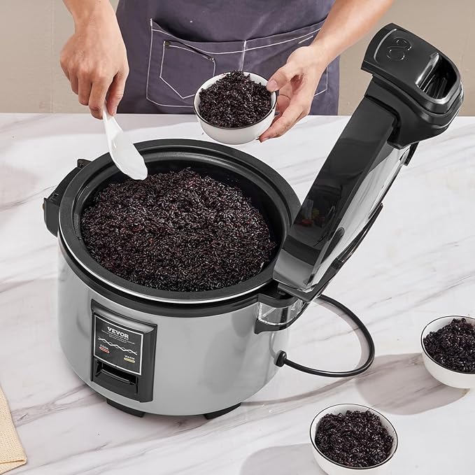 VEVOR Commercial Rice Cooker, 45-Cup Rice Cooker, 9.51 Qt / 9 Liter Large Rice