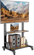 AENTGIU Rolling TV Stand, Mobile TV Stand for 32-75-Inch TVs up to 150lbs