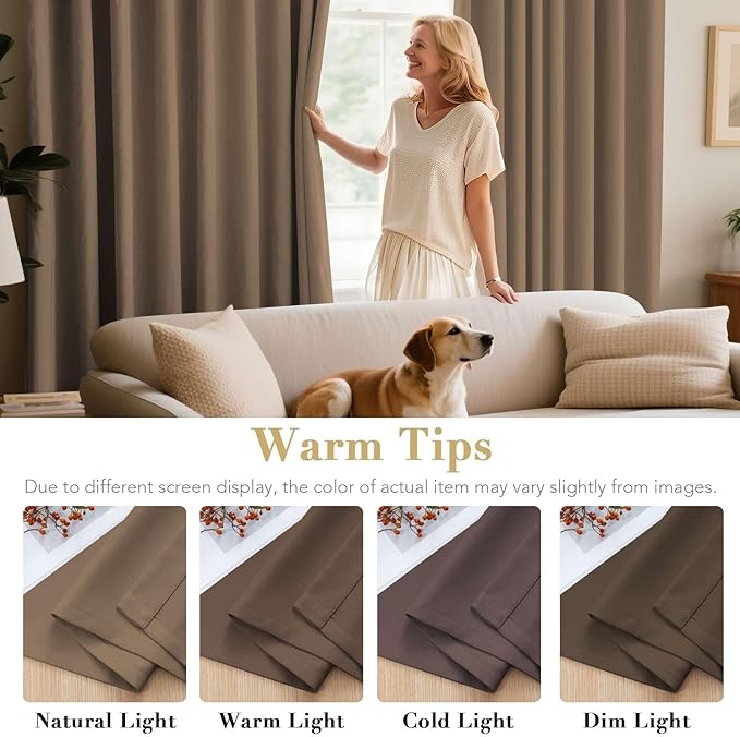 H.VERSAILTEX Thermal Insulated Blackout Window Panels Microfiber (Set of 2)