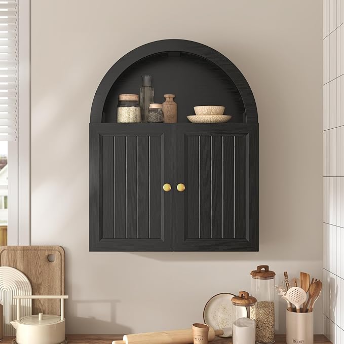 Arched Bathroom Wall Cabinet, 23.6 x 30.3'' Over The Toilet Cabinet