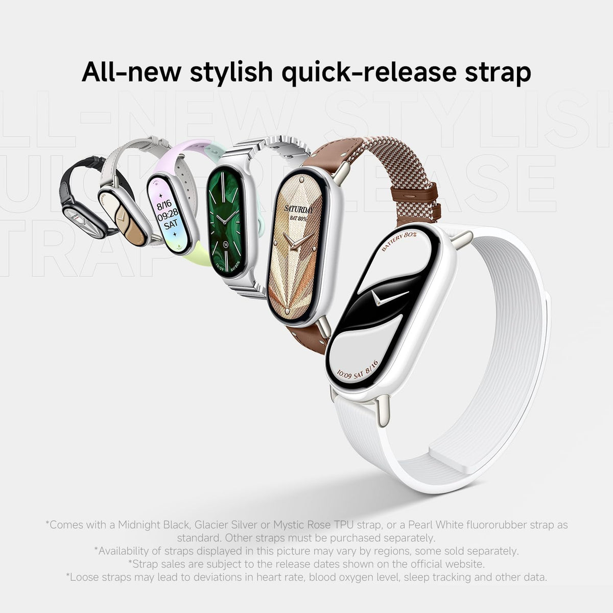 xiaomi mi smart band 10 (2025) global version, front angle view