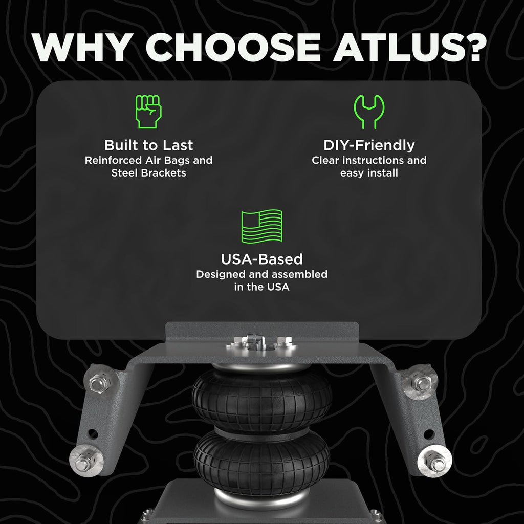 Atlus Engineered By Air Lift A5000 Air Bag Suspension Kit for 2007-2019 Chevy Silverado & GMC Sierra 1500 Legacy 2WD & 4WD (Replaces Torque TR2430AS and Firestone 2430) – AA24300
