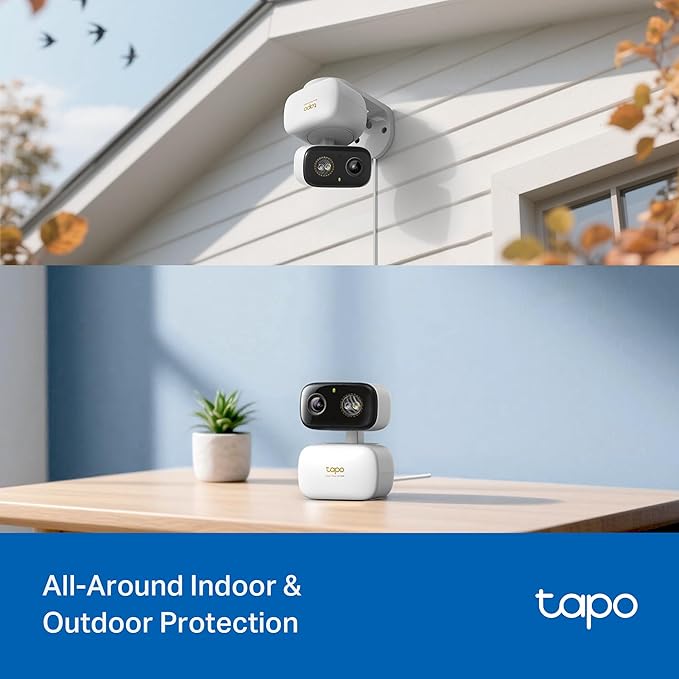 Tapo 3K 5MP Pan/Tilt Indoor/Outdoor Security Camera, Free Person/Vehicle/Baby