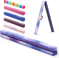 ZELUS 8' Folding Gymnastics Balance Beam, Floor Balance Beam w/Carry Handles