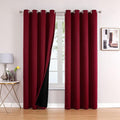 ChrisDowa 100% Blackout Curtains 80 inch Long