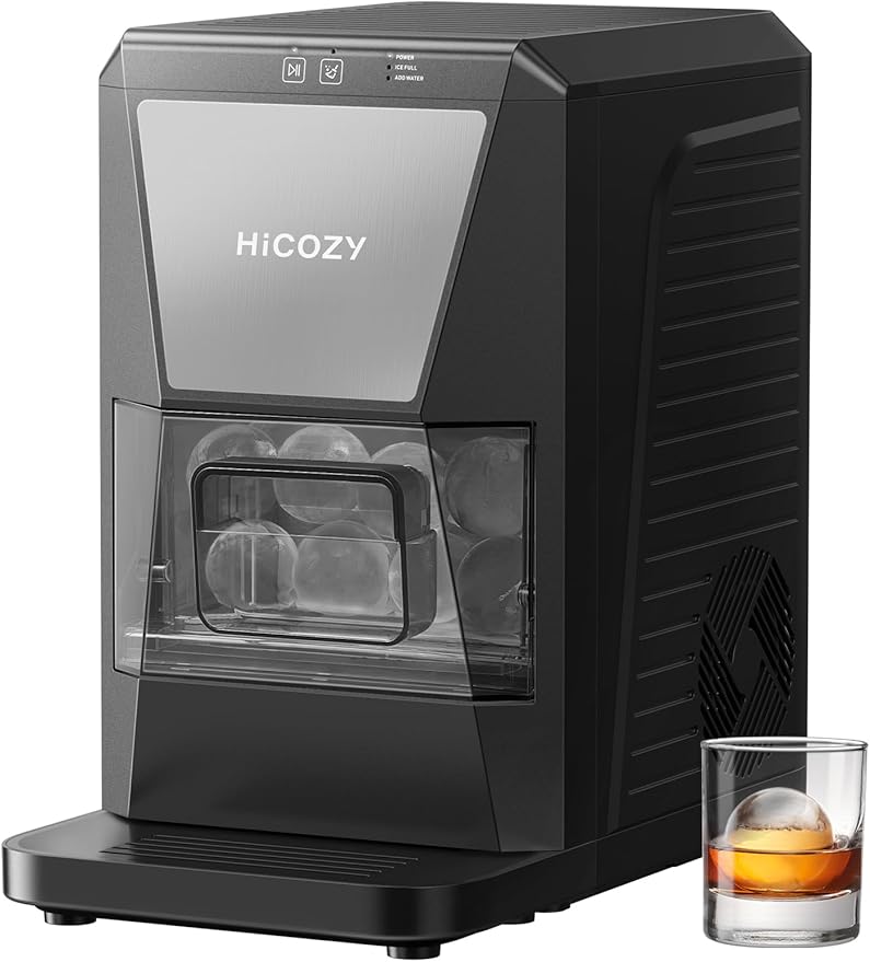 HiCOZY B1 Clear Ice Ball Maker Countertop, Sphere Ice Maker (40 Pcs)