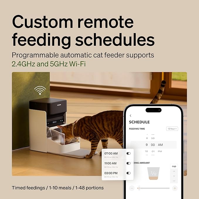 PETLIBRO RFID Automatic Cat Feeder, Collar Sensor-Activated Personalized Meals