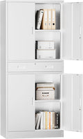 Metal Storage with 1 Drawer, Steel Storage File Cabinet